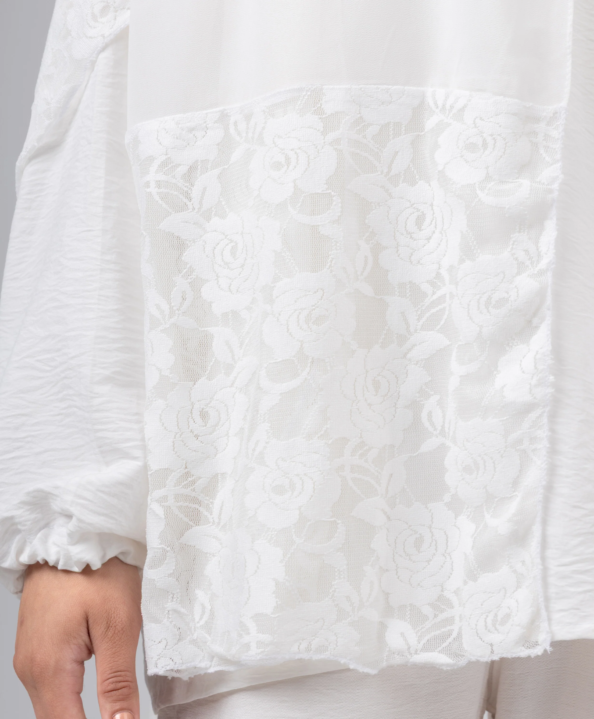 Chiffon Lace Scarf - Image 2