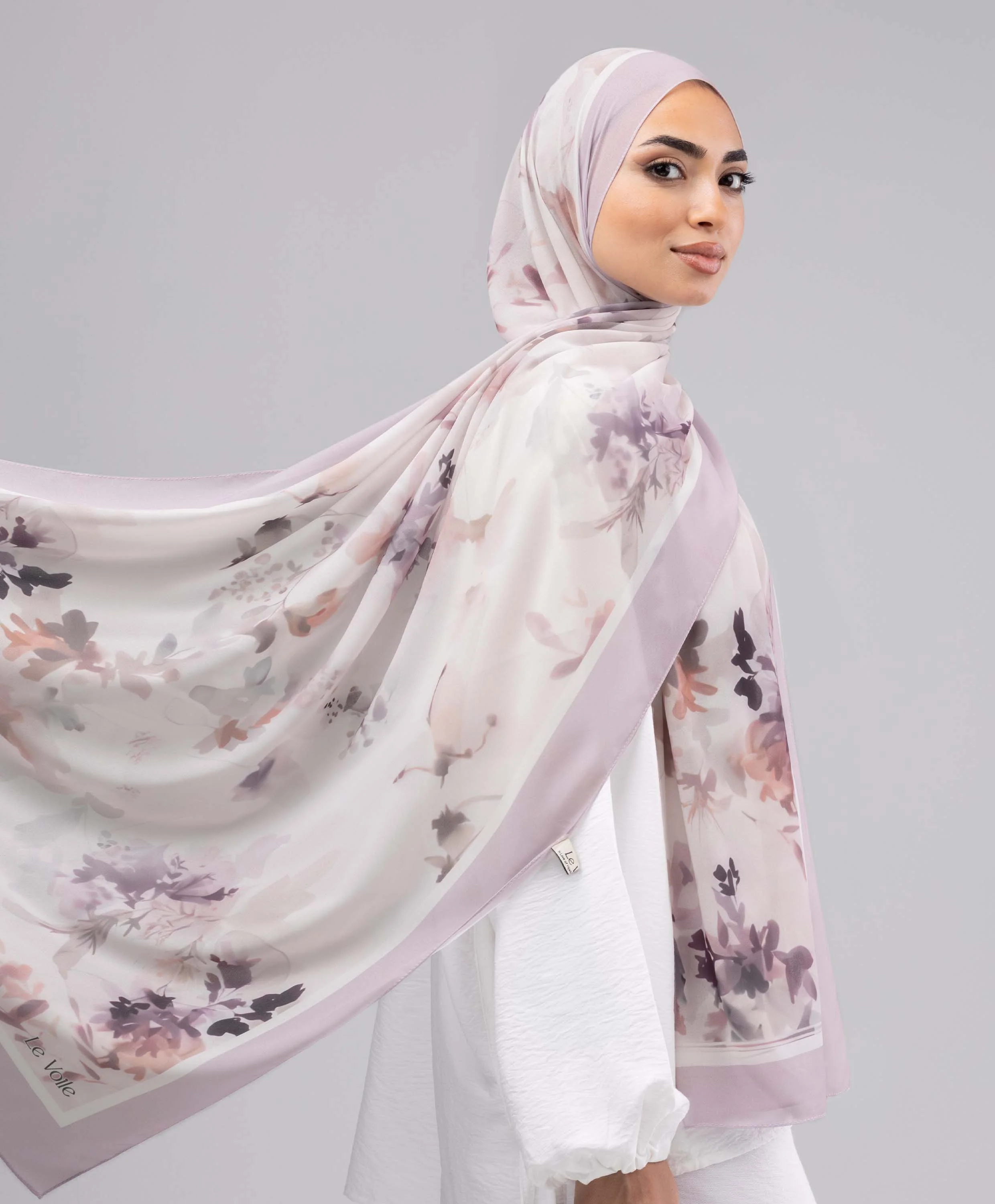 Classic Bloom Chiffon Scarf - Image 2