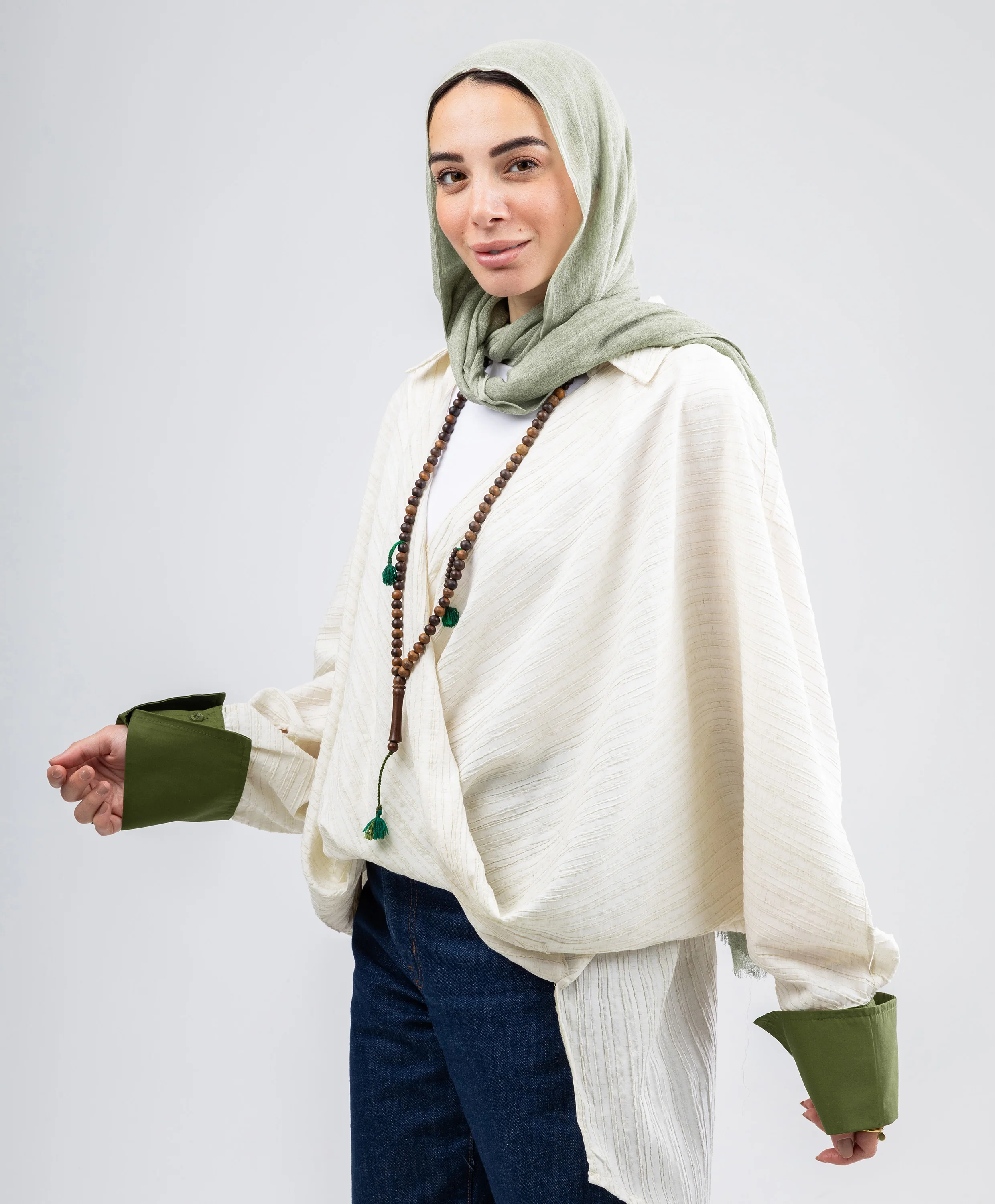 Cross Linen Blouse - Image 5