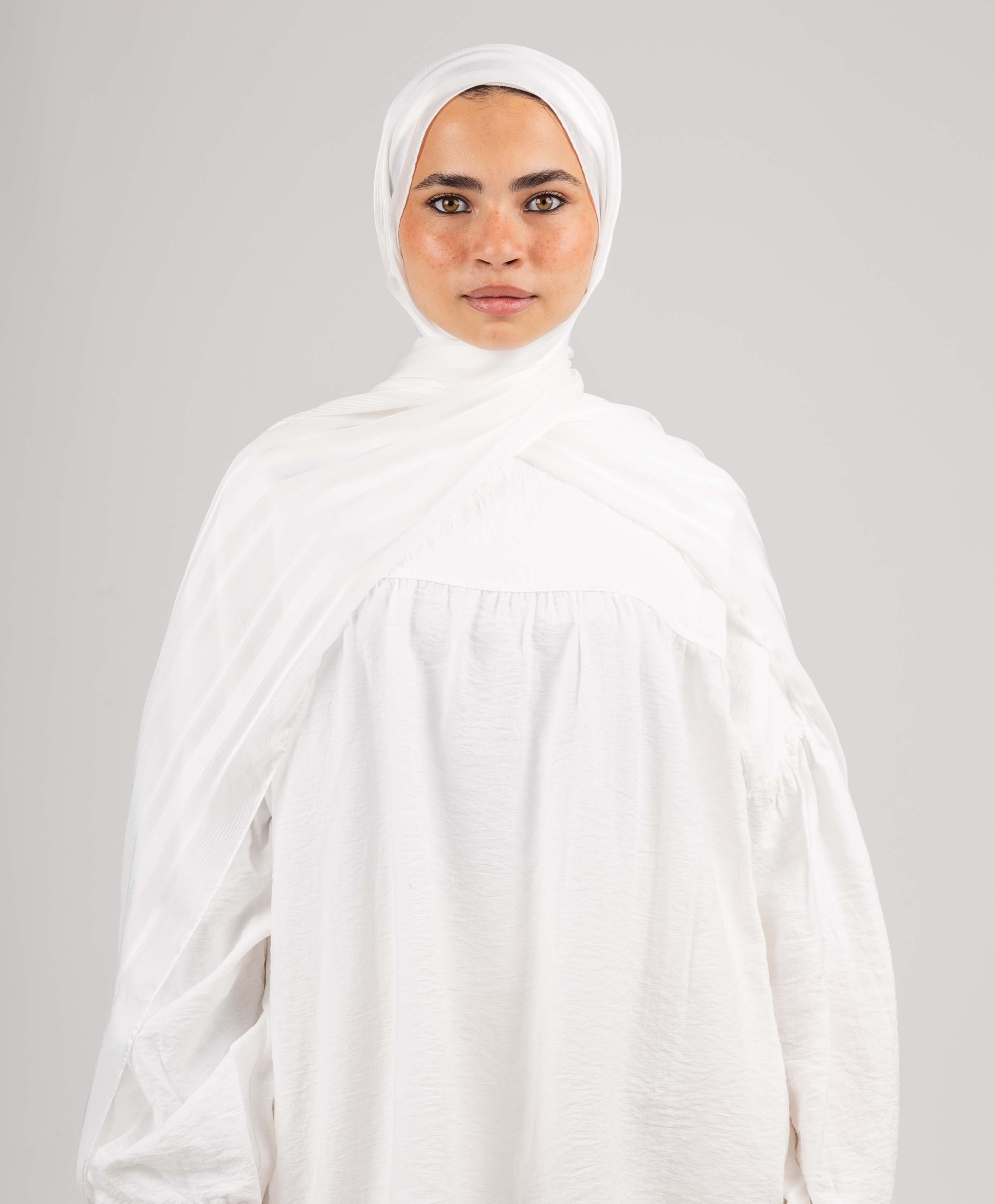 Dainty Satin Chiffon Scarf - Image 4