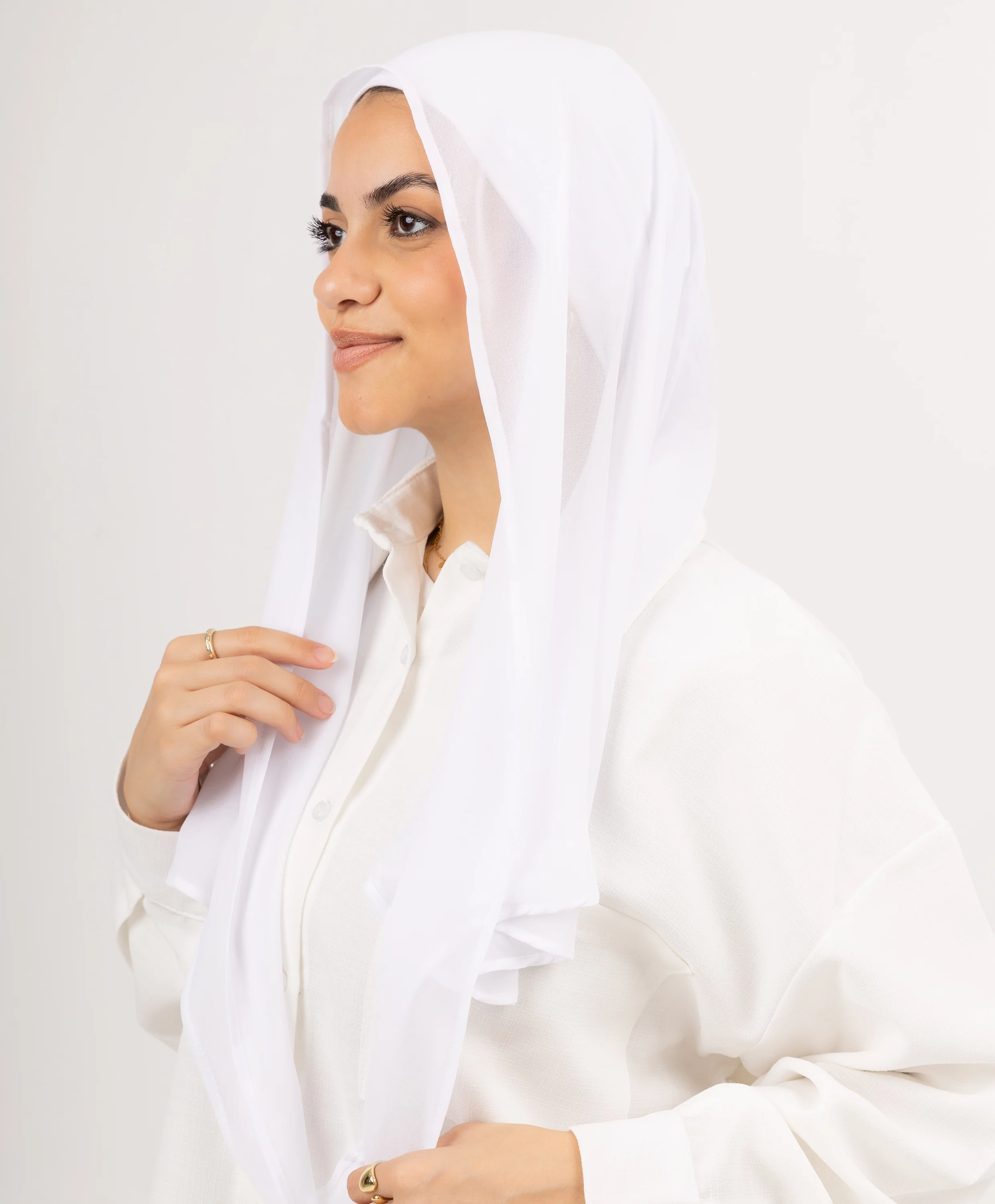 Easy Closed Chiffon Wrap Scarf - Image 4