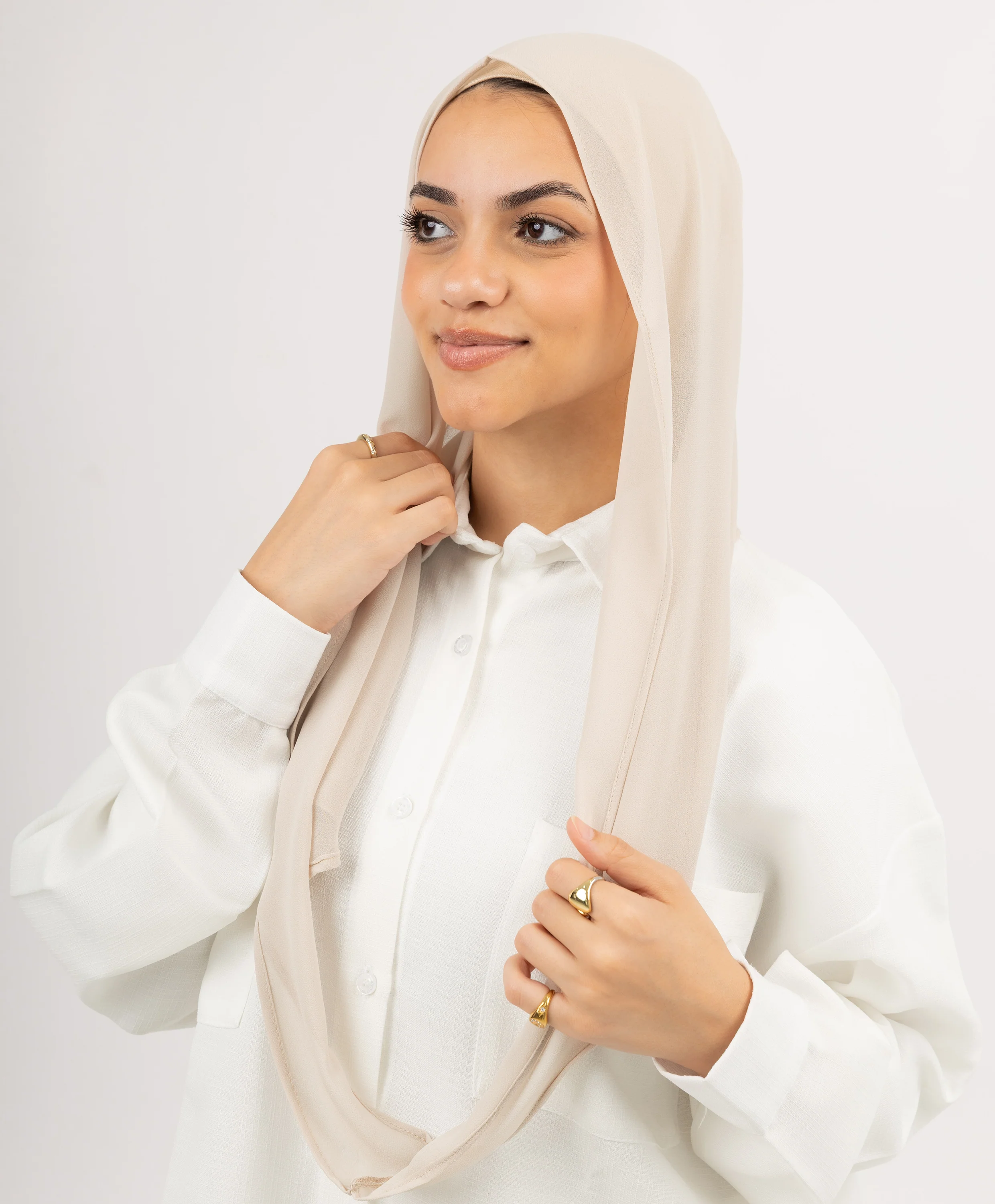 Easy Closed Chiffon Wrap Scarf - Image 7