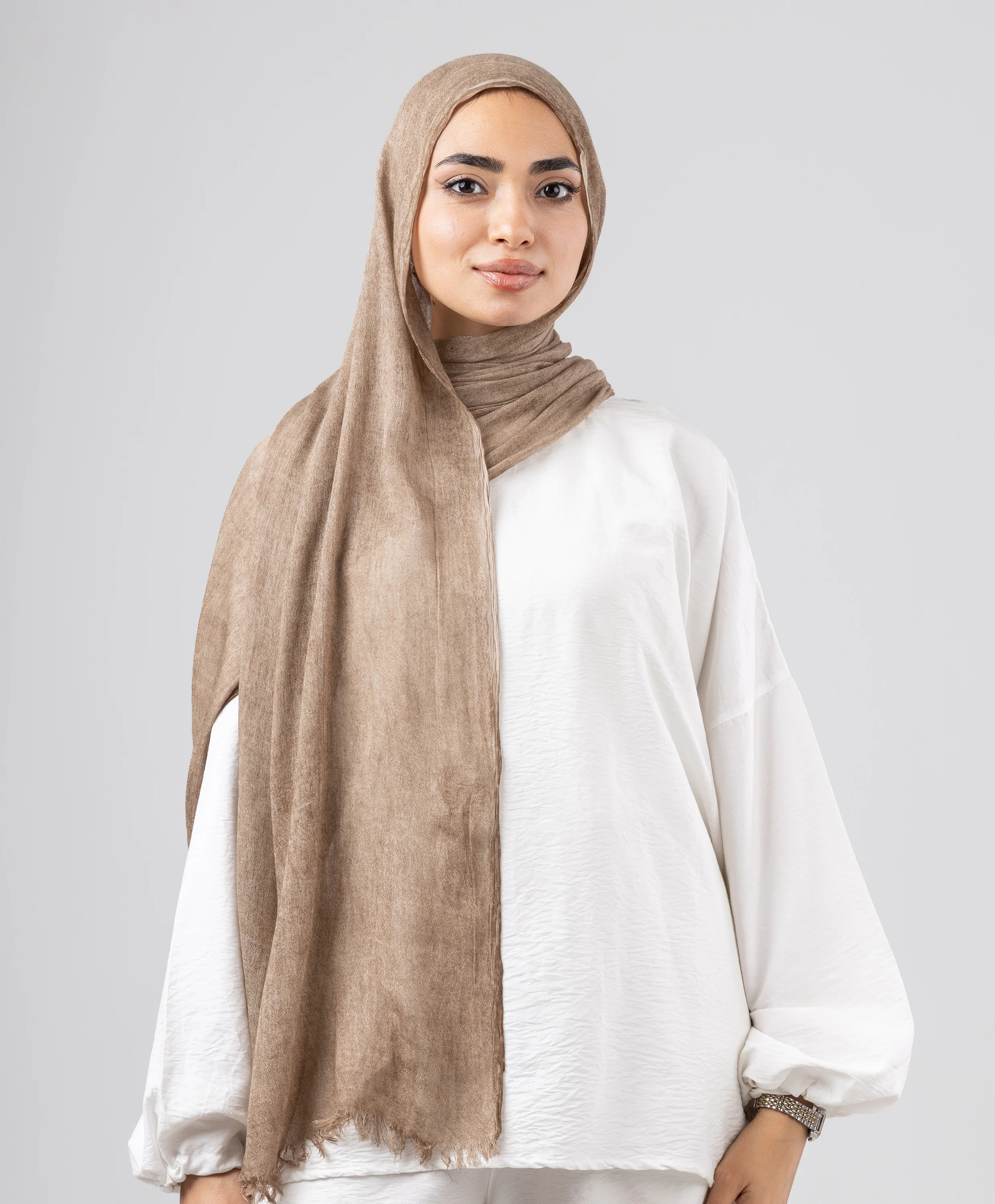 Elegance Crinkled Cotton Scarf - Image 29