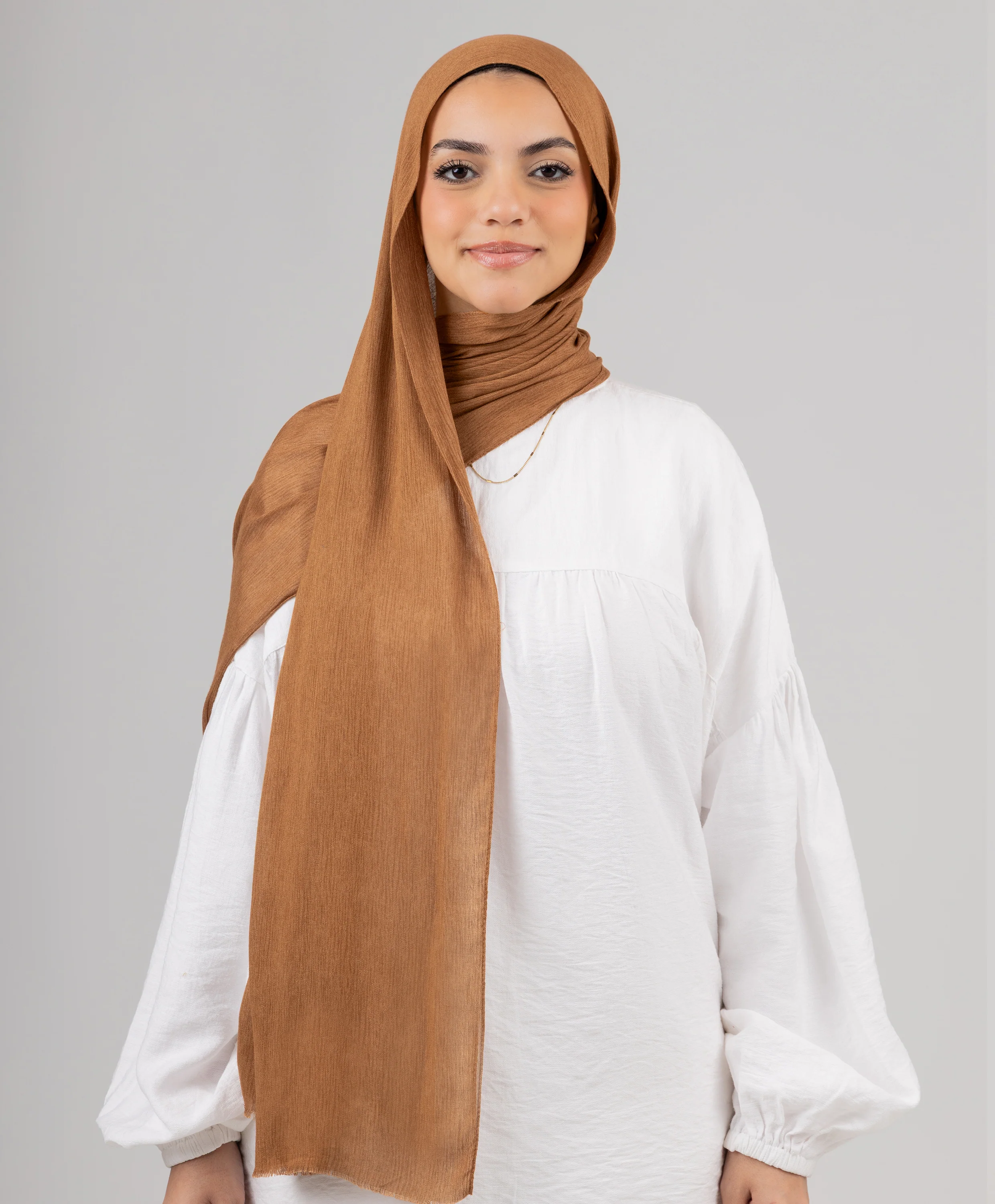 Foggy Marble Tassels Cotton Scarf - Image 10