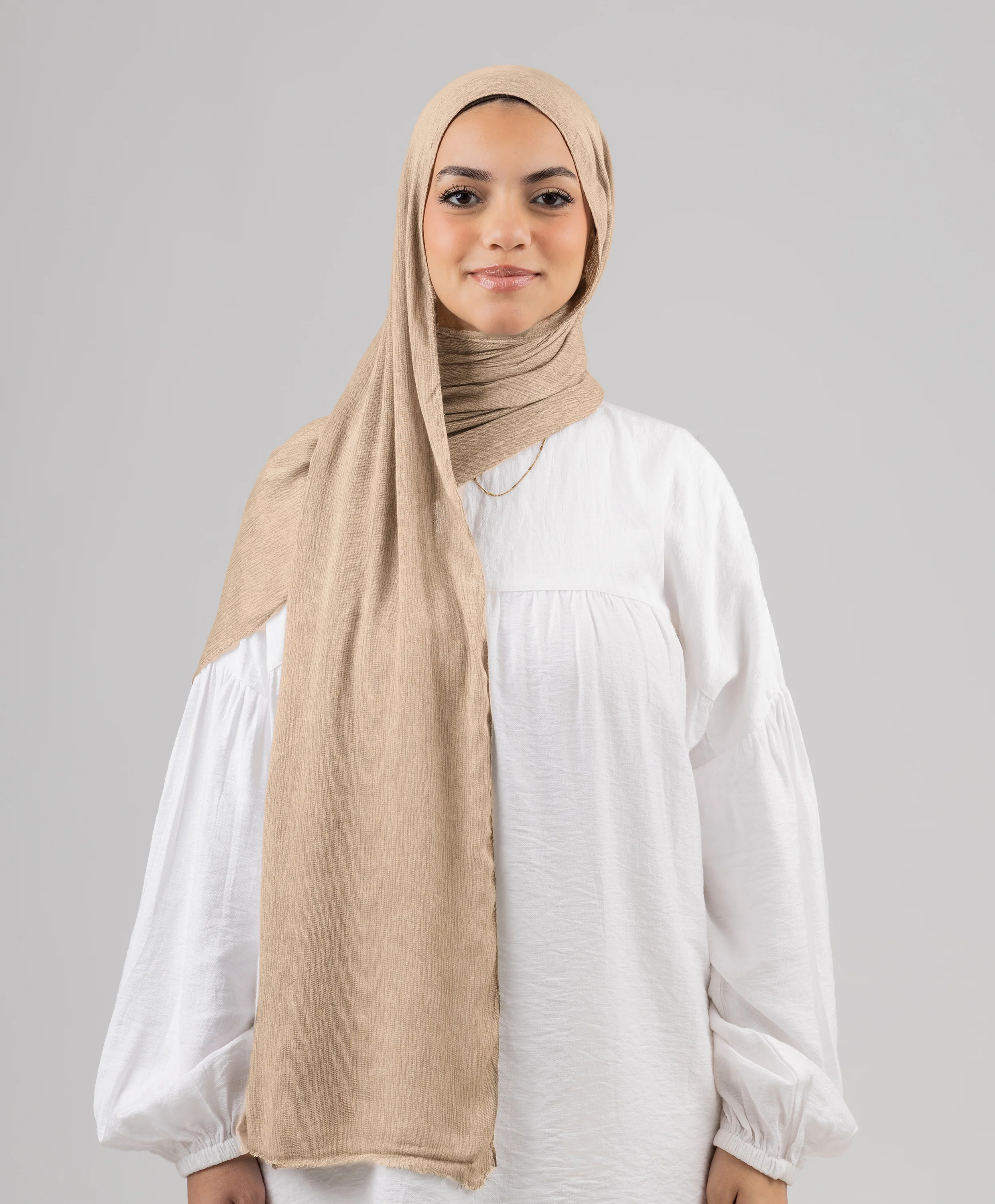 Foggy Marble Tassels Cotton Scarf - Image 26