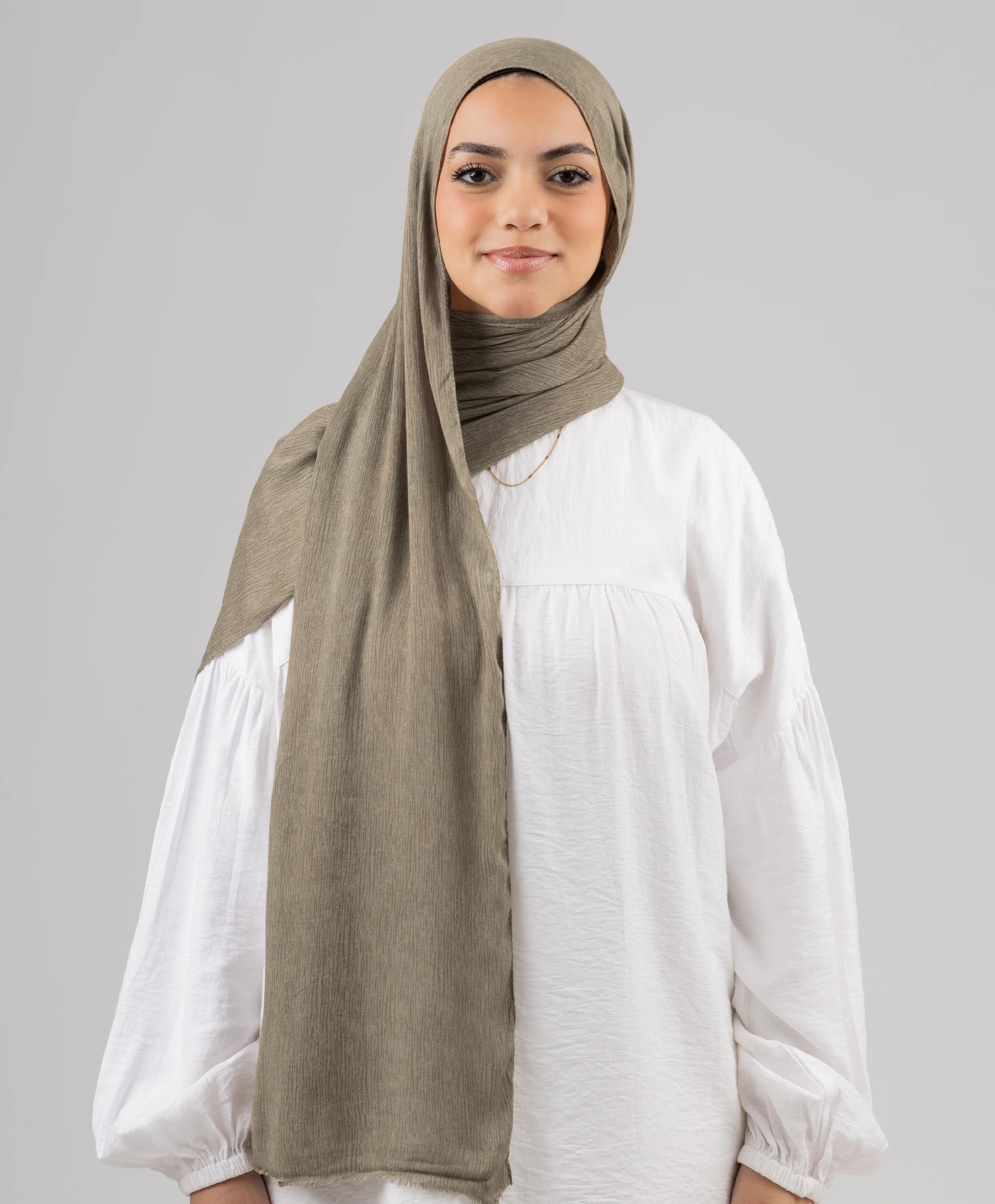 Foggy Marble Tassels Cotton Scarf - Image 35