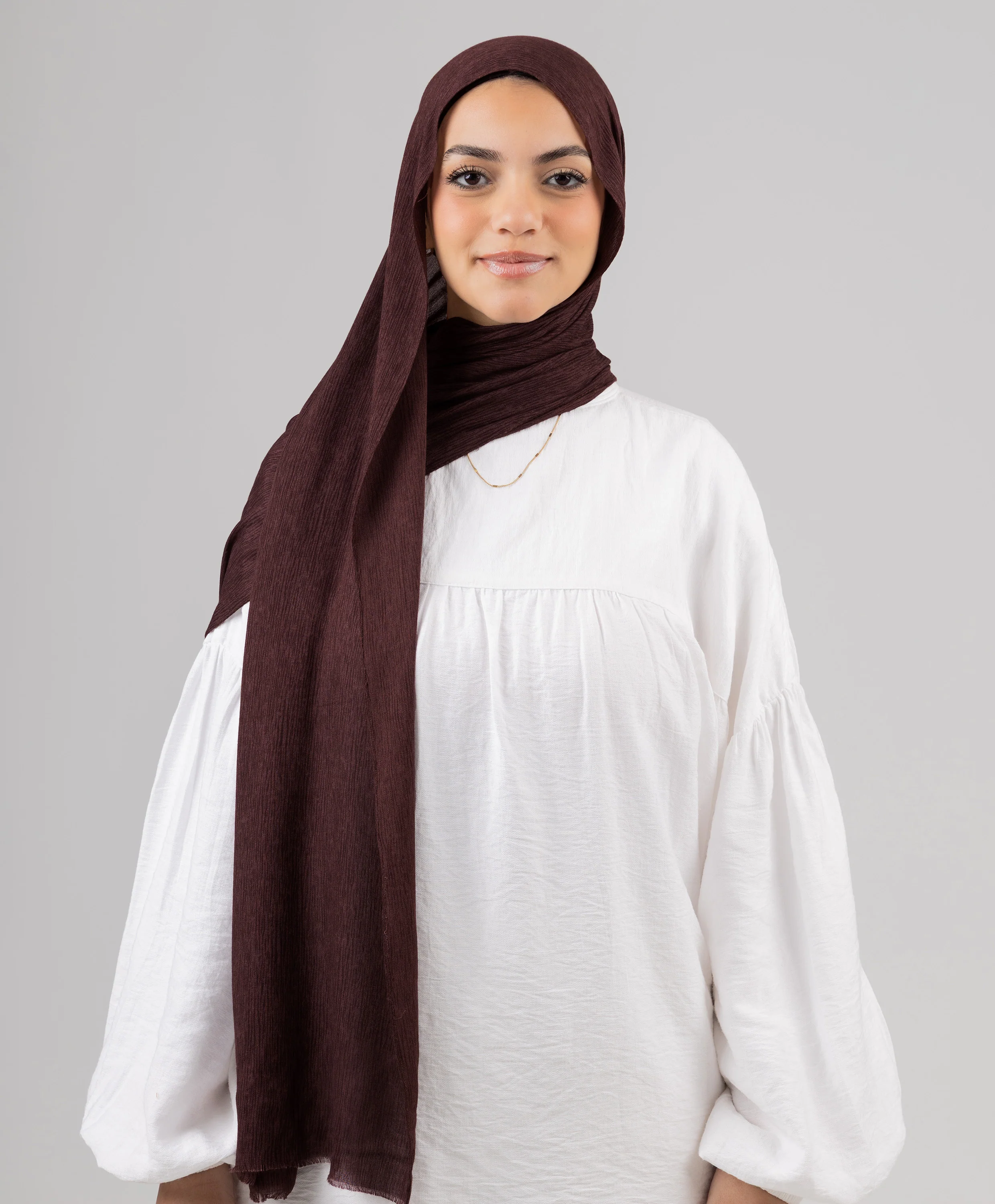 Foggy Marble Tassels Cotton Scarf - Image 56