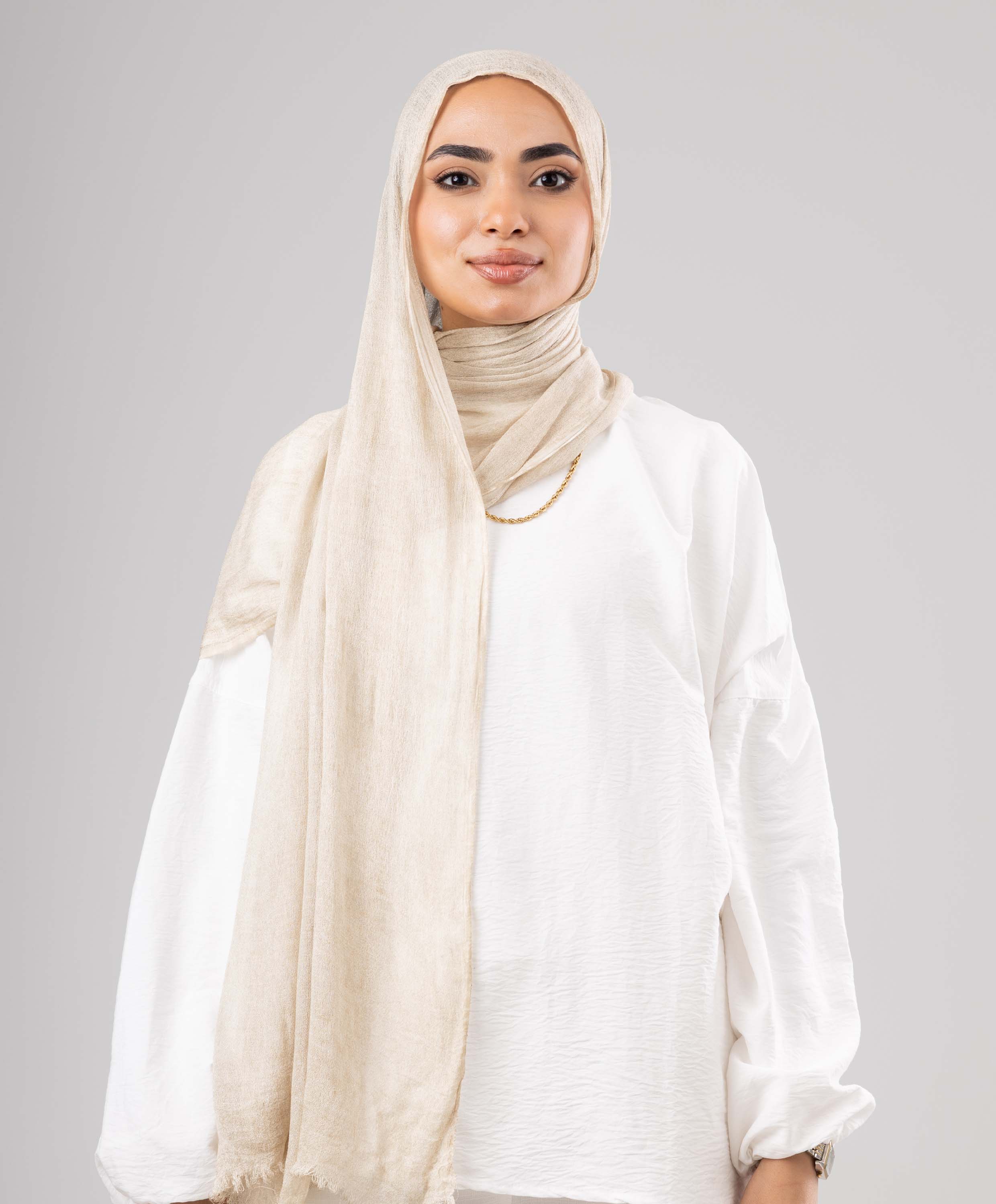 Fuzzy Linen Marble Scarf - Image 3