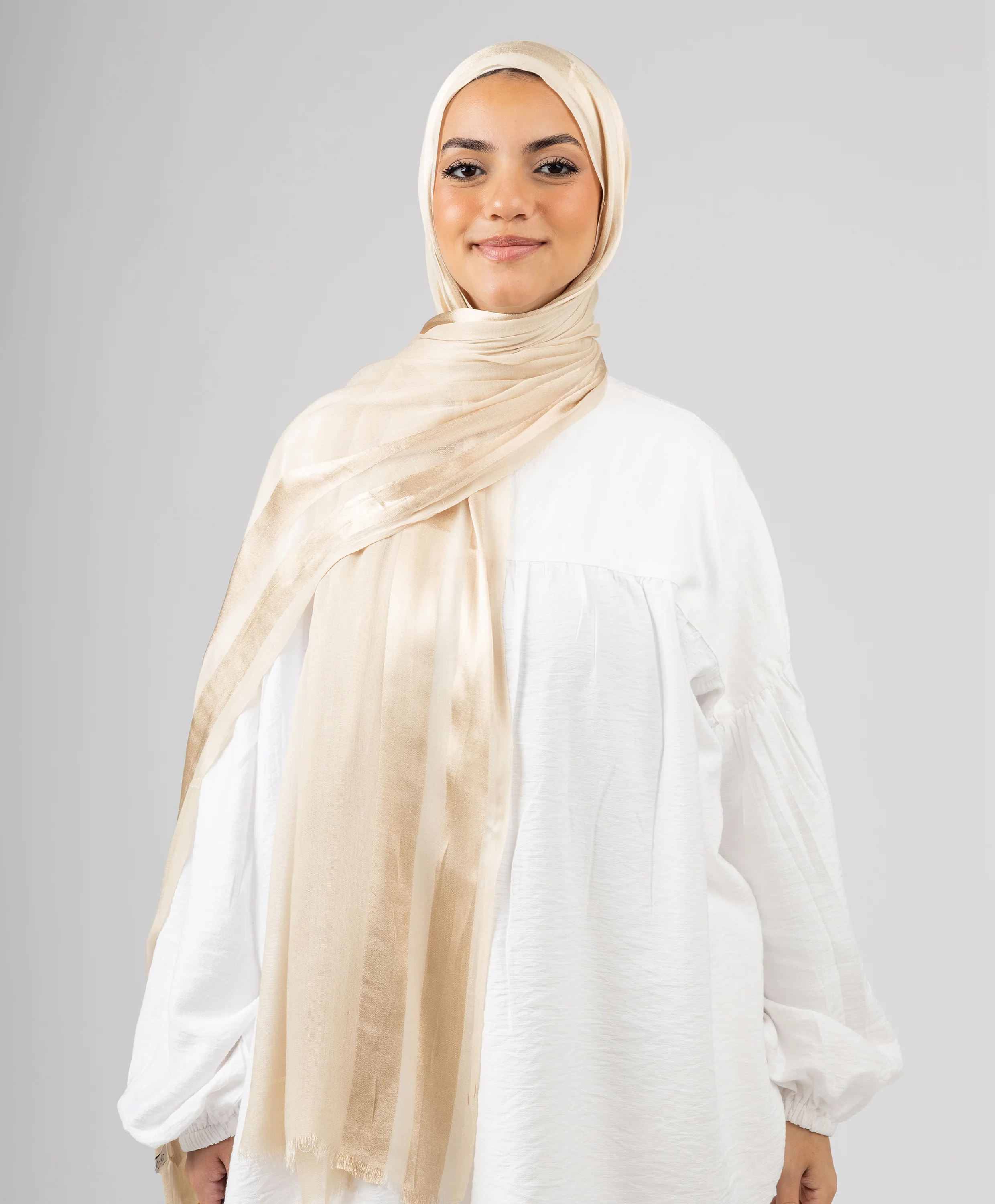Glowy Satin Linen Scarf - Image 12