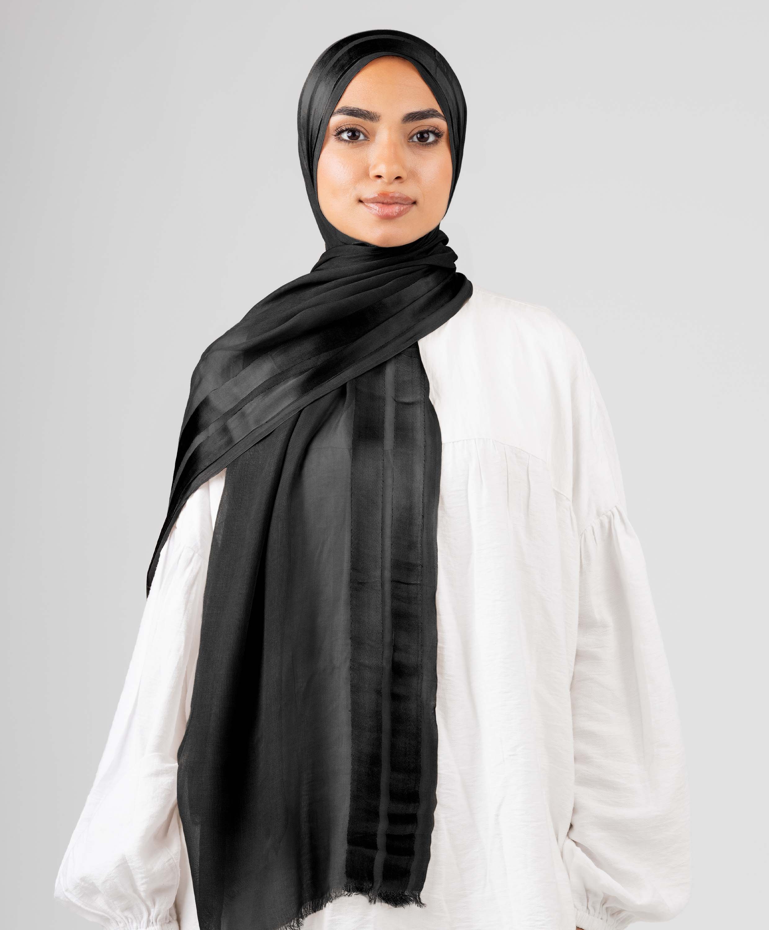 Glowy Satin Linen Scarf - Image 16