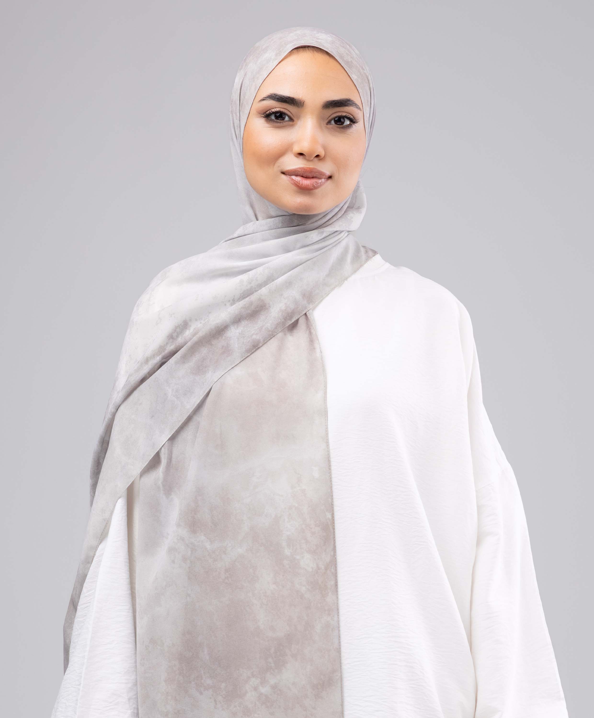 Greige Cool Chiffon Scarf - Image 2