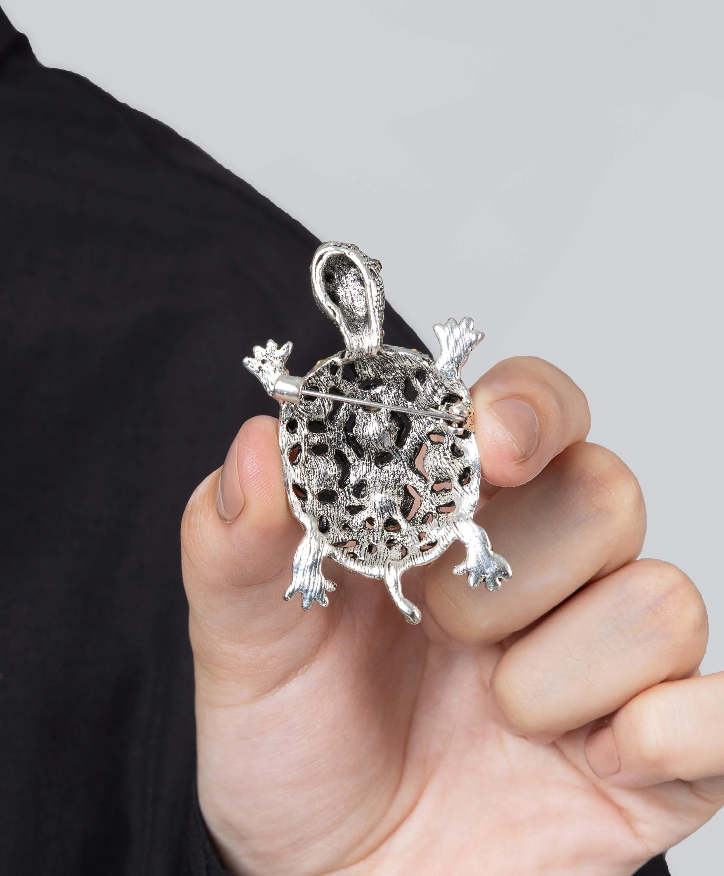 Jeweled Tortoise Brooch - Image 2