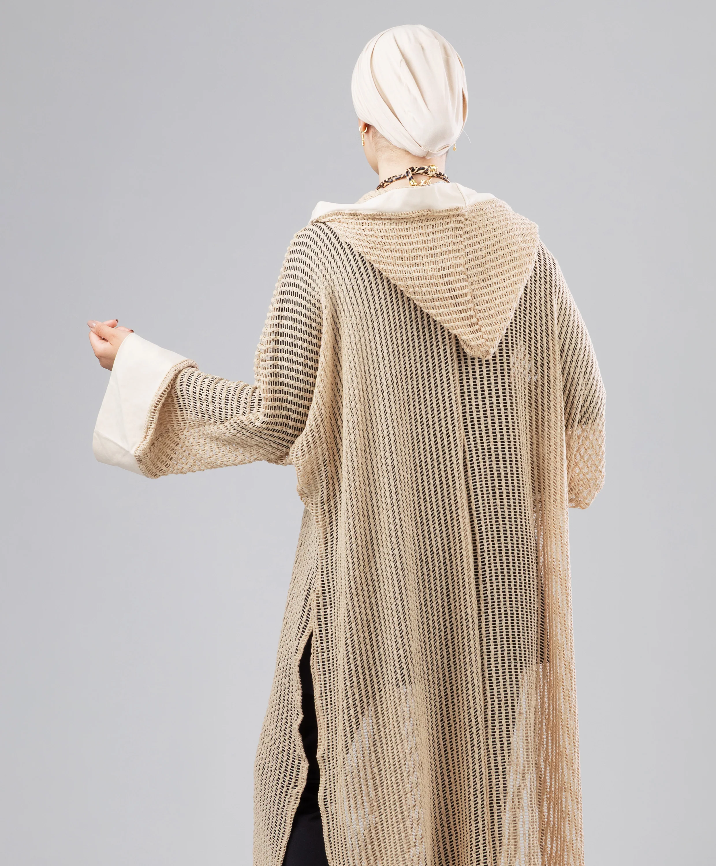 Knit Mesh Kimono - Image 3