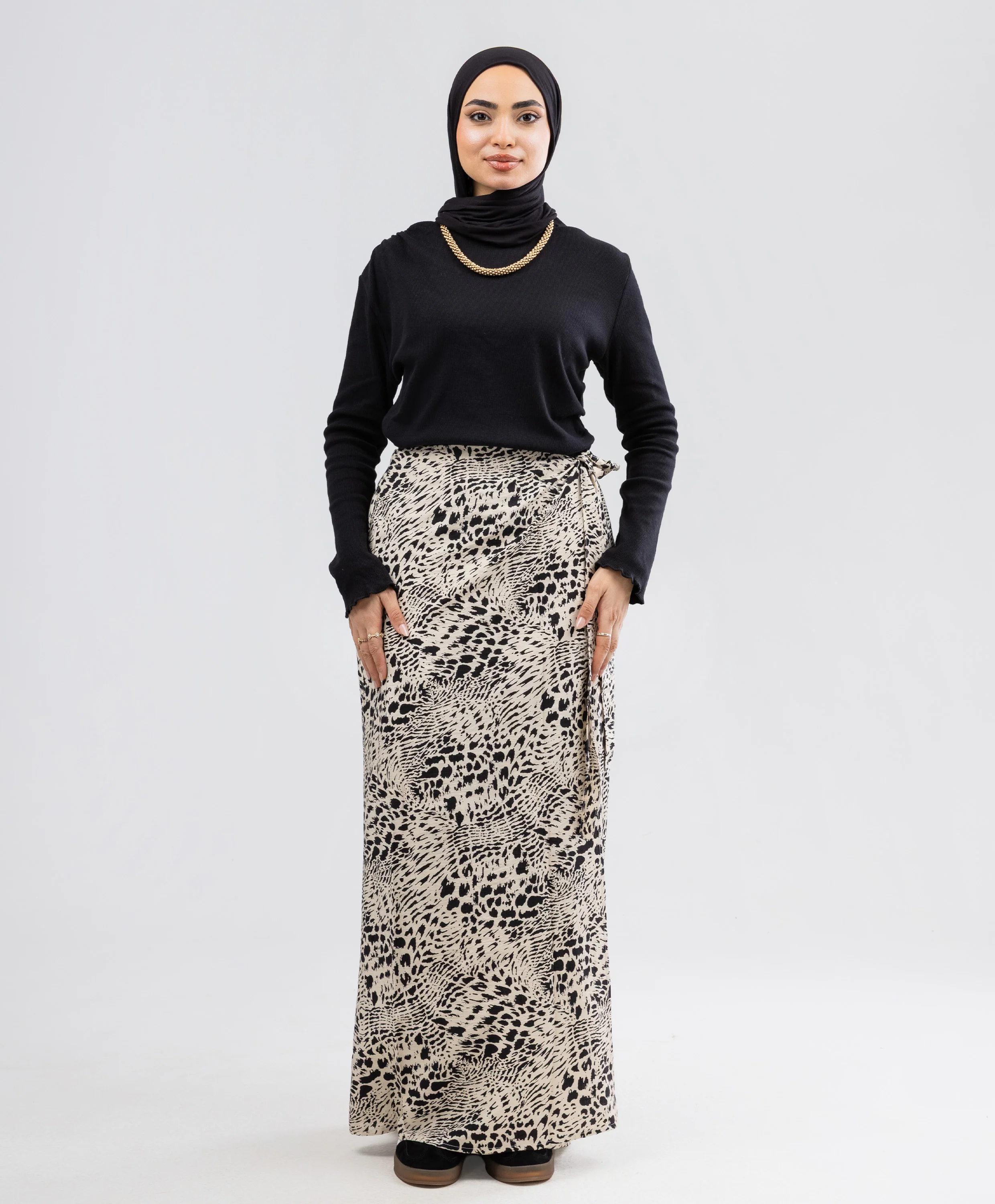 Leopard Linen Skirt