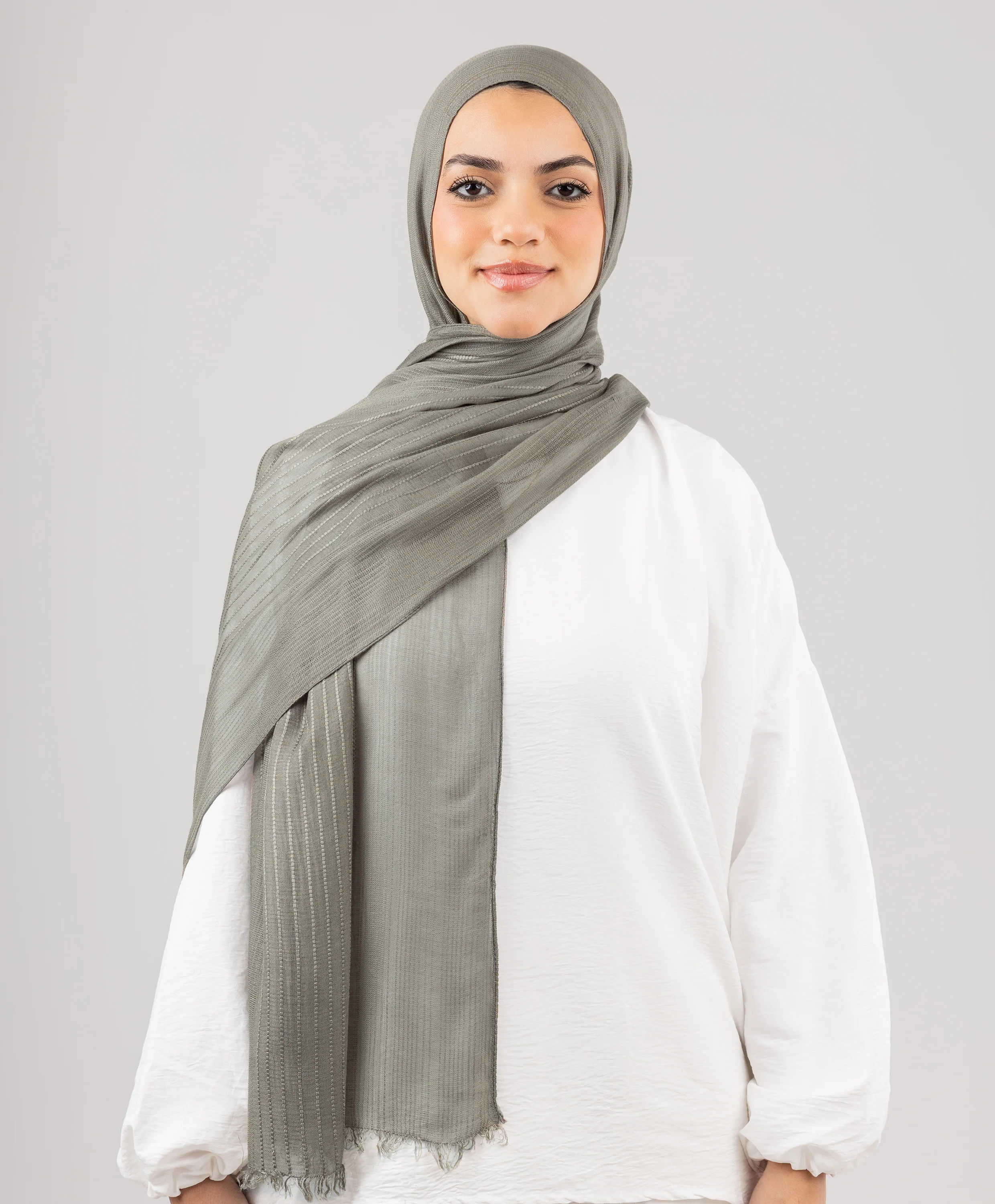 Linear Linen Scarf - Image 8