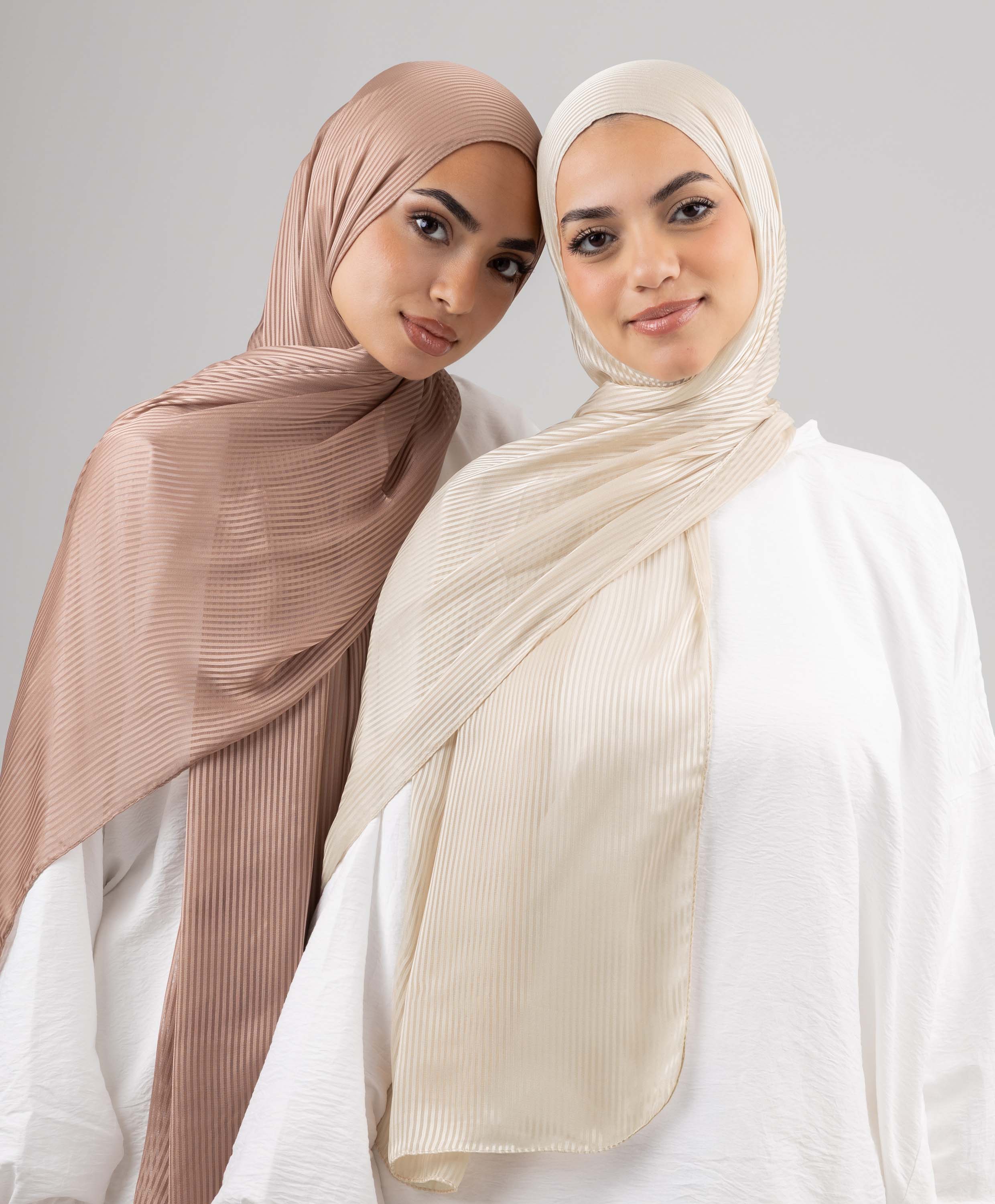 Lined Satin Chiffon Scarf - Image 2