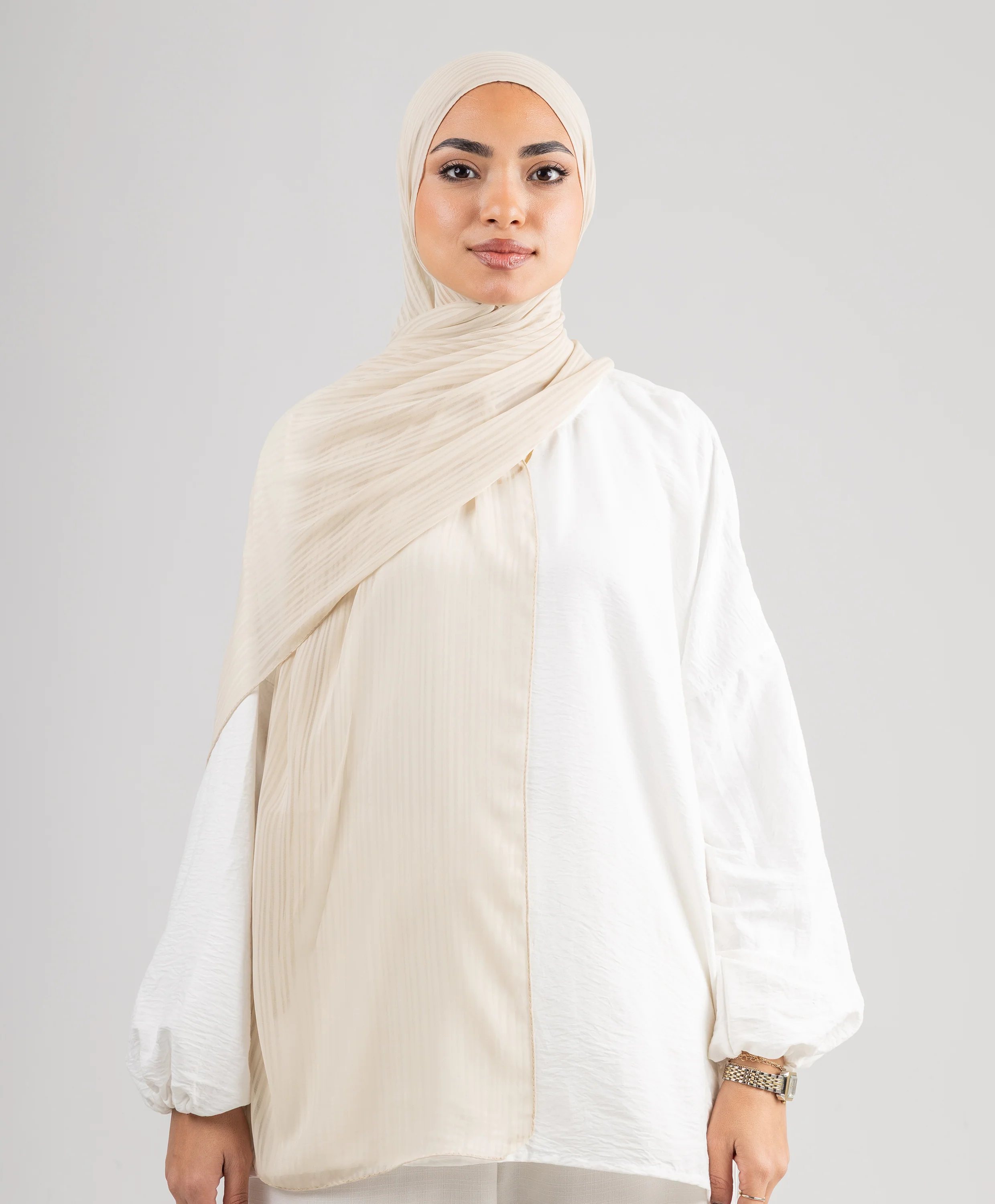 Mini Stripes Chiffon Scarf - Image 8