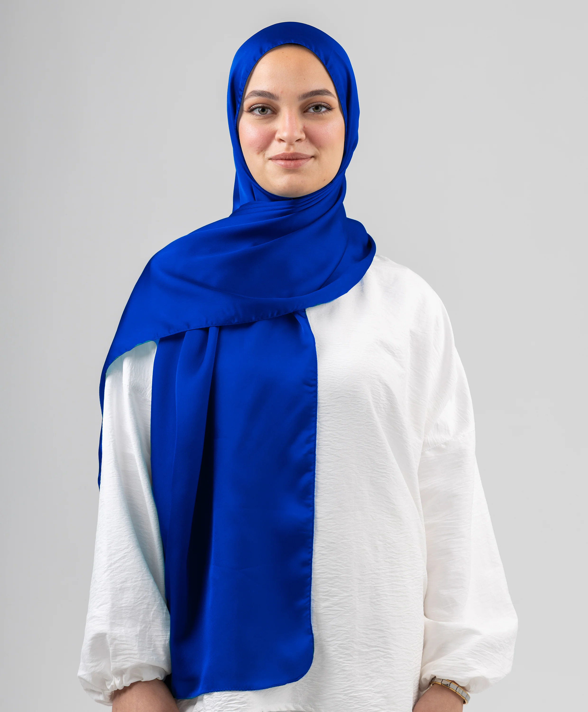 Plain Silk Scarf - Image 9