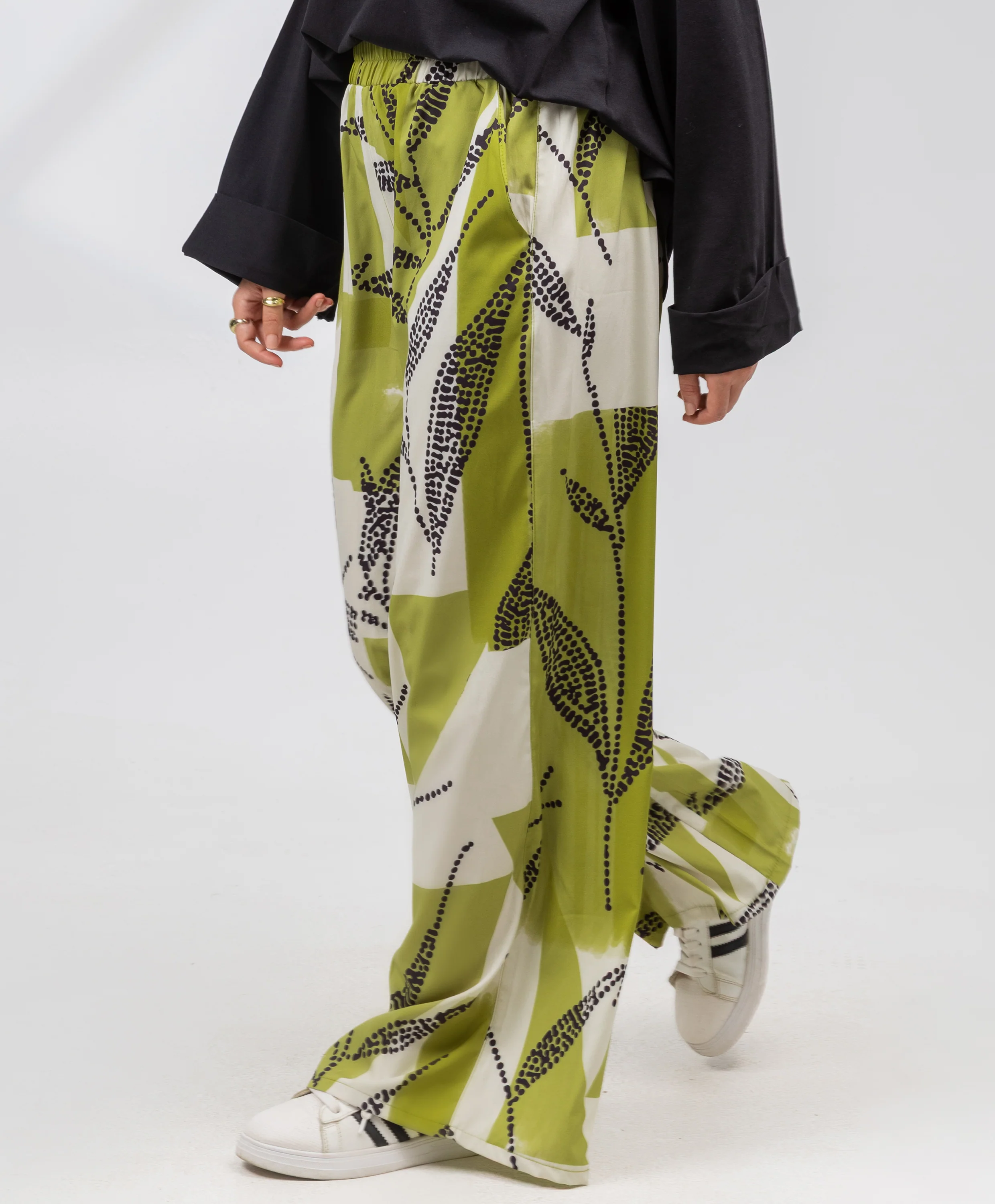 Printed Satin Pants - Image 3