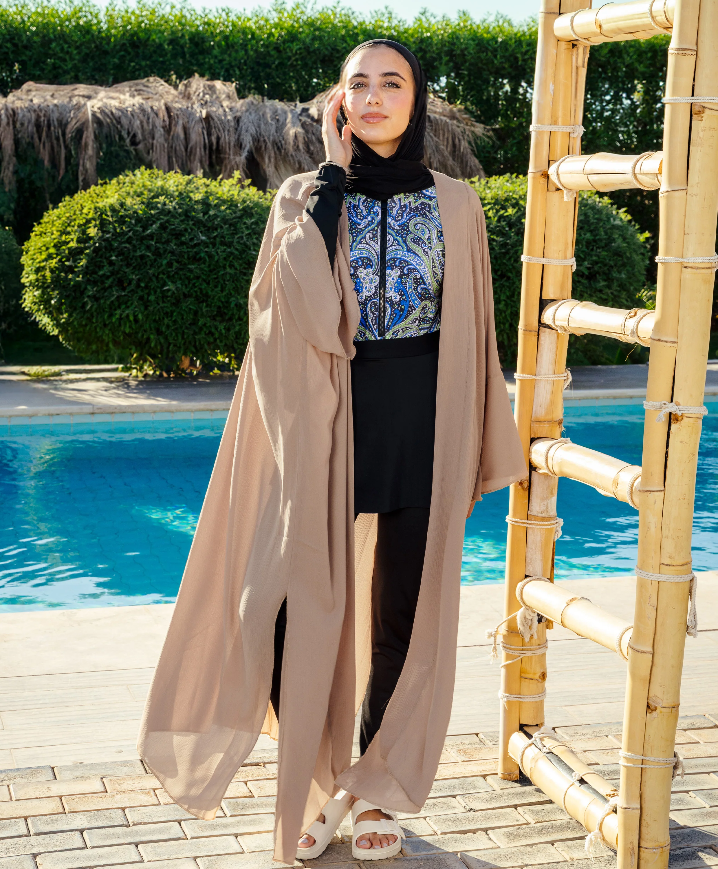 Ruffle Sleeve Chiffon Kimono - Image 6