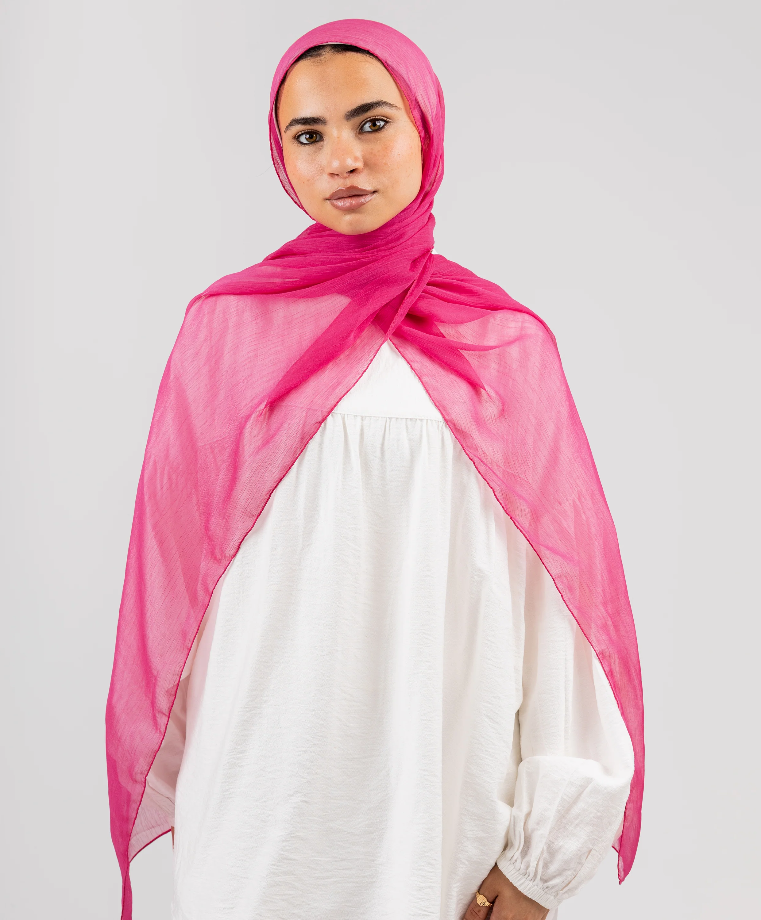 Soft Silk Crinkle Scarf - Image 11