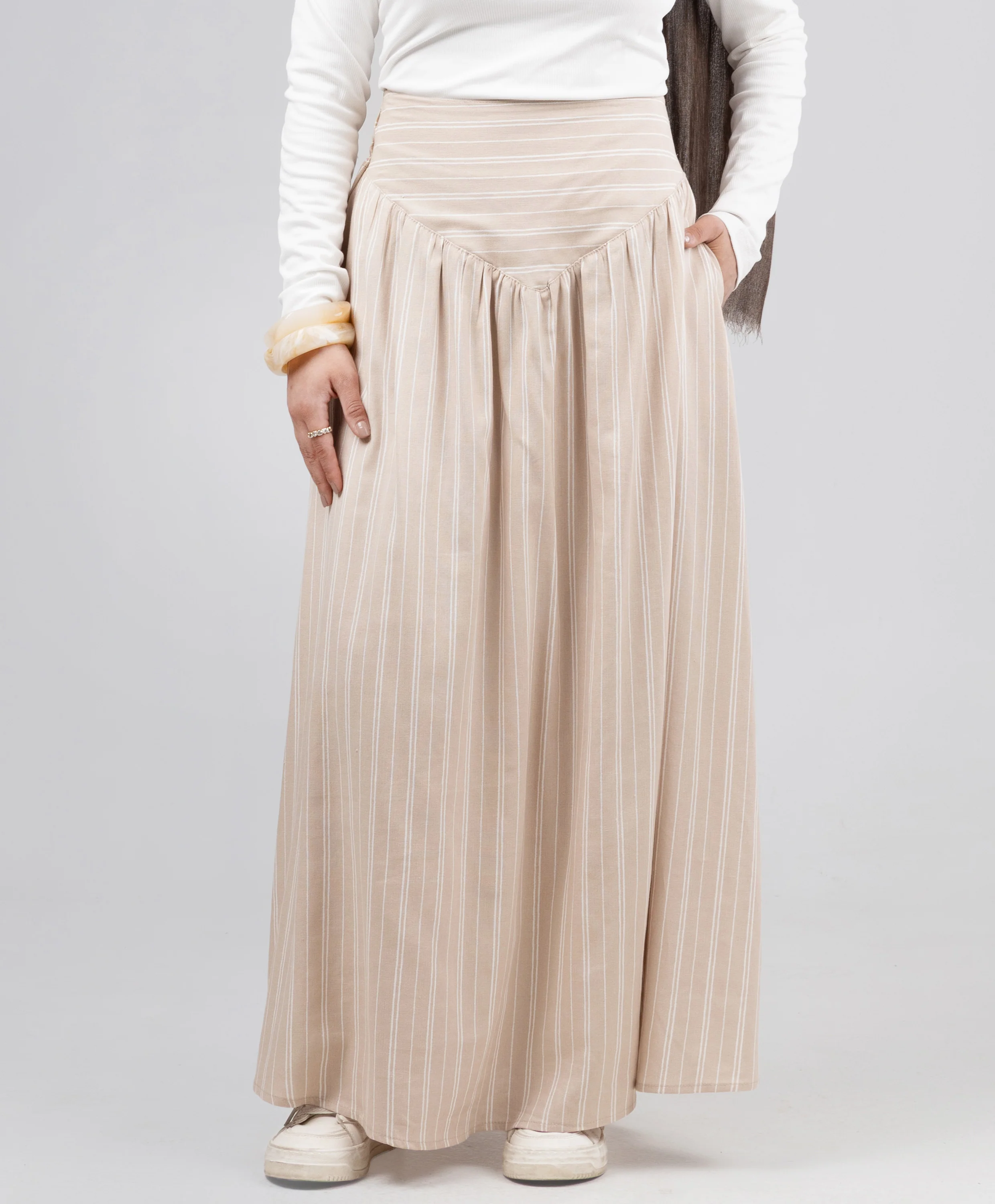 Stripe Linen Skirt - Image 7
