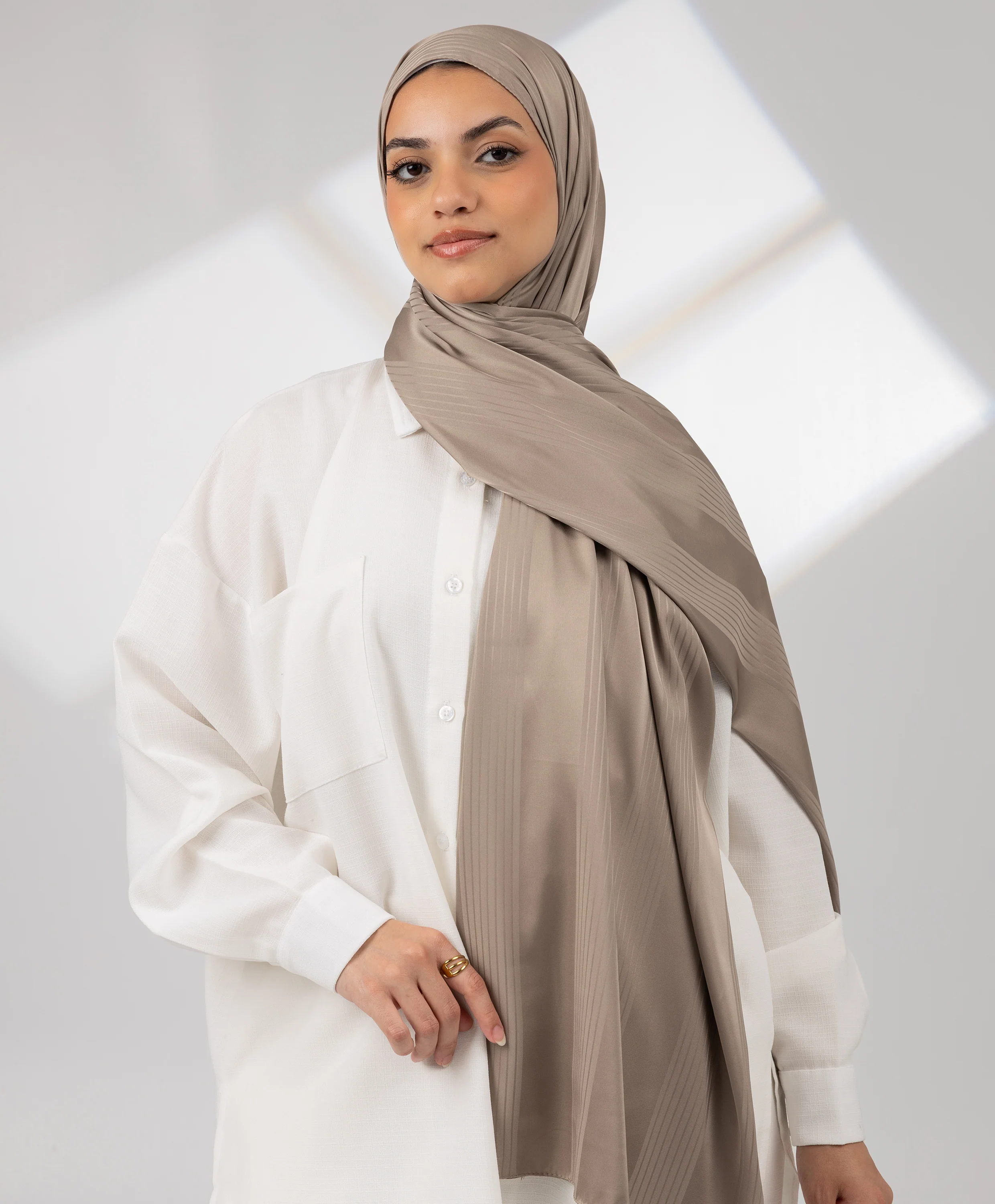 Striped Satin Scarf - Image 27