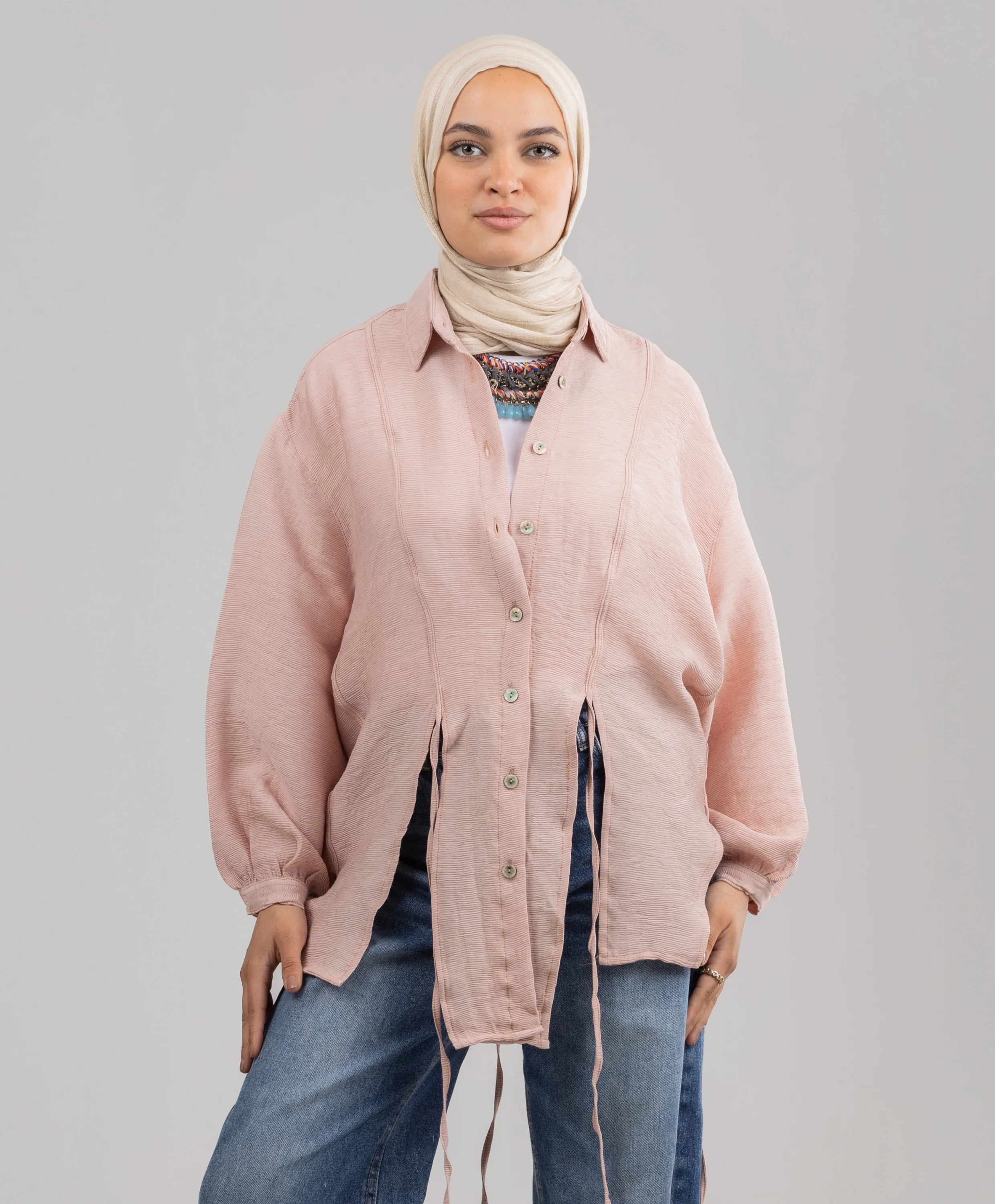 Tassel Linen Shirt - Image 10