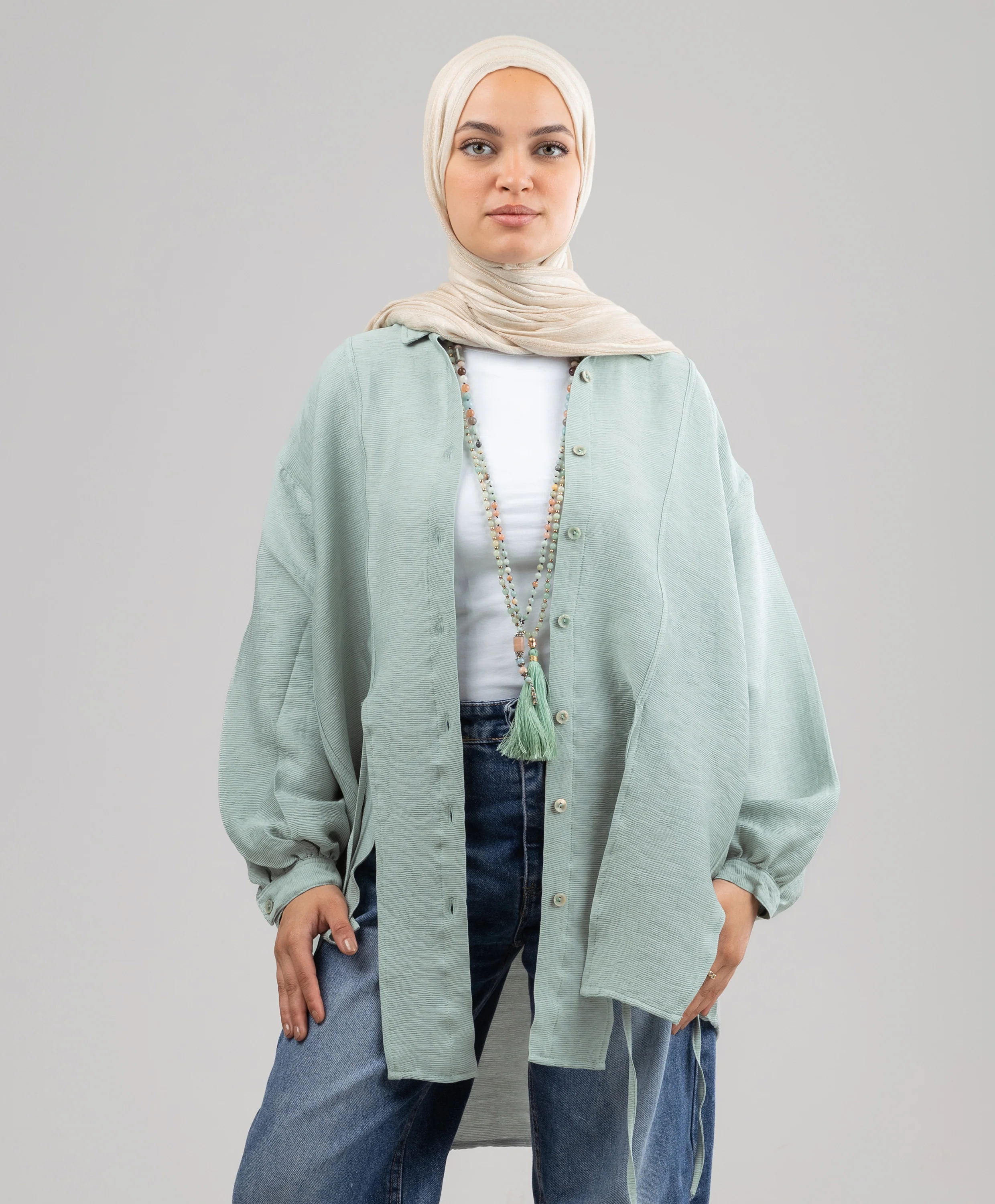 Tassel Linen Shirt - Image 11