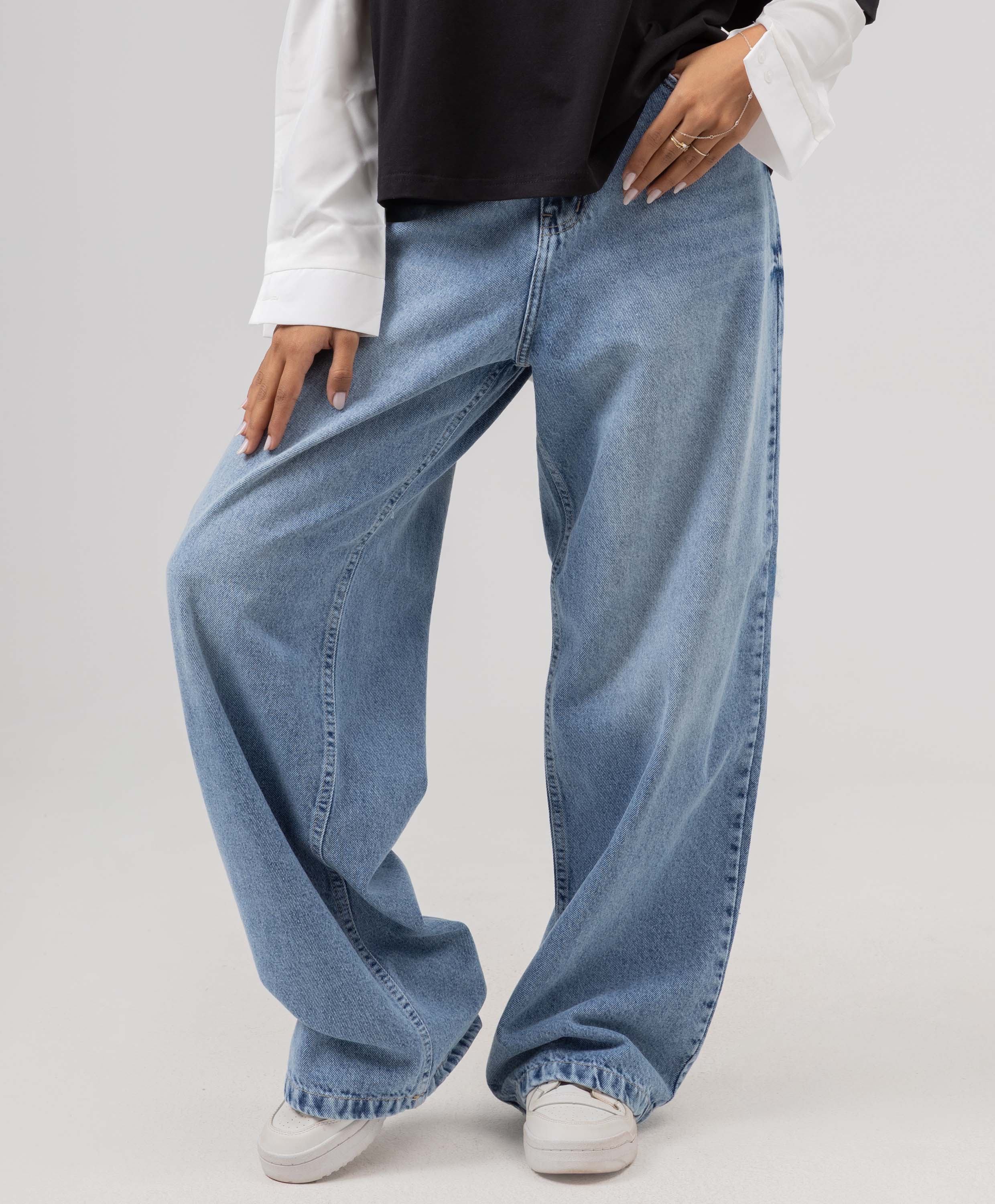 Wide Leg Denim Pants - Image 4